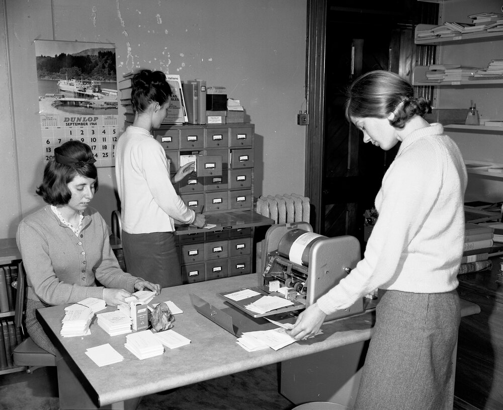 University Activities - Library staff [Student assistants in Catalogue dept]