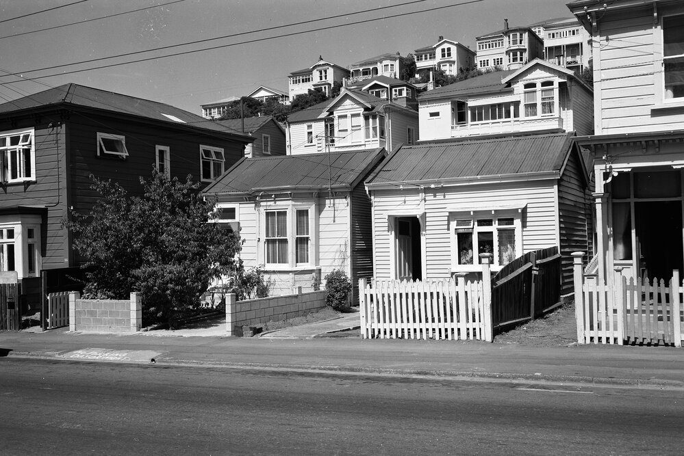 [59 Aro Street, Wellington, and neighbouring houses]