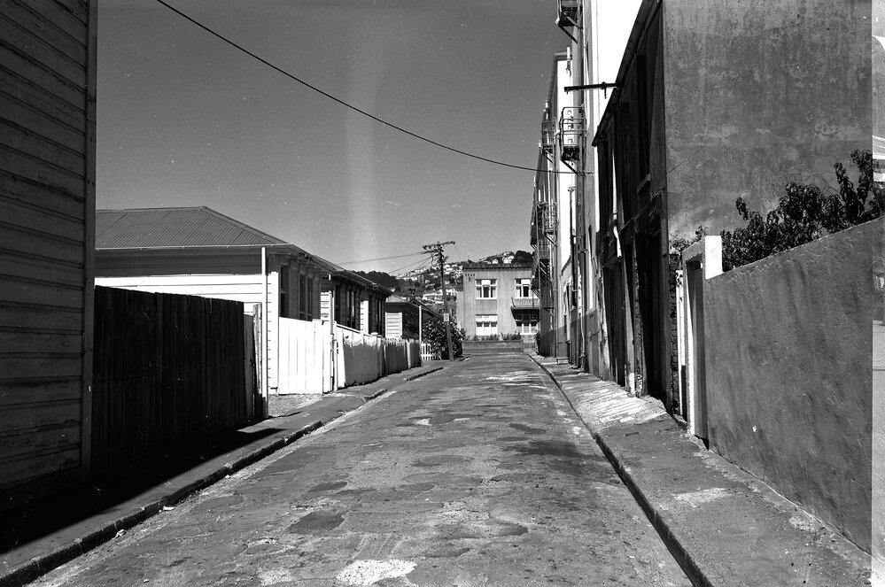 [Dunlop Terrace looking towards rear of Salvation Army People's Palace Hotel]