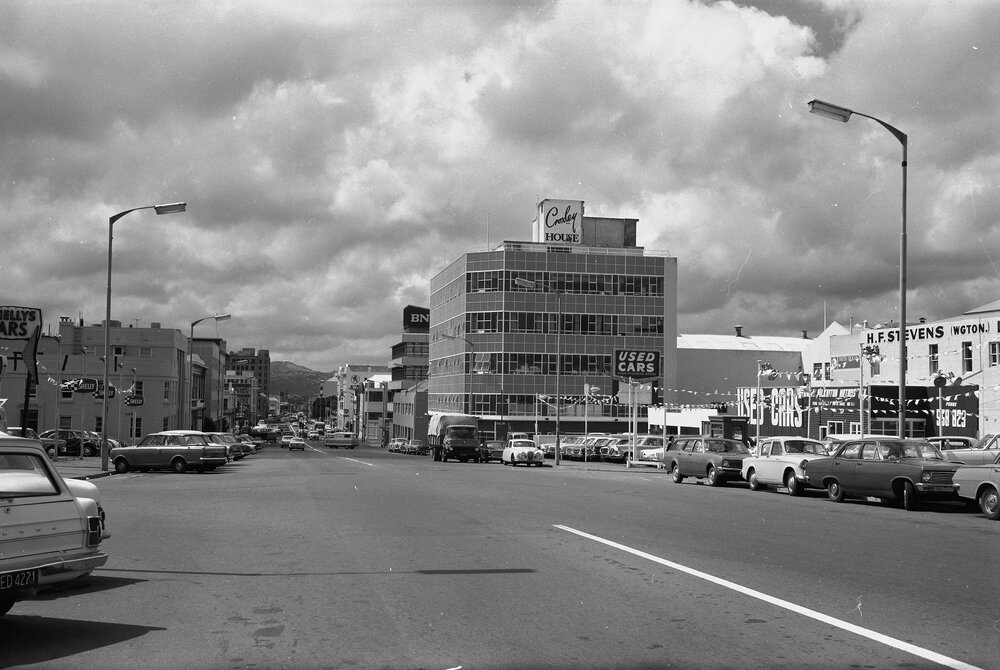 [Taranaki Street, from near Abel Smith Street, looking North]