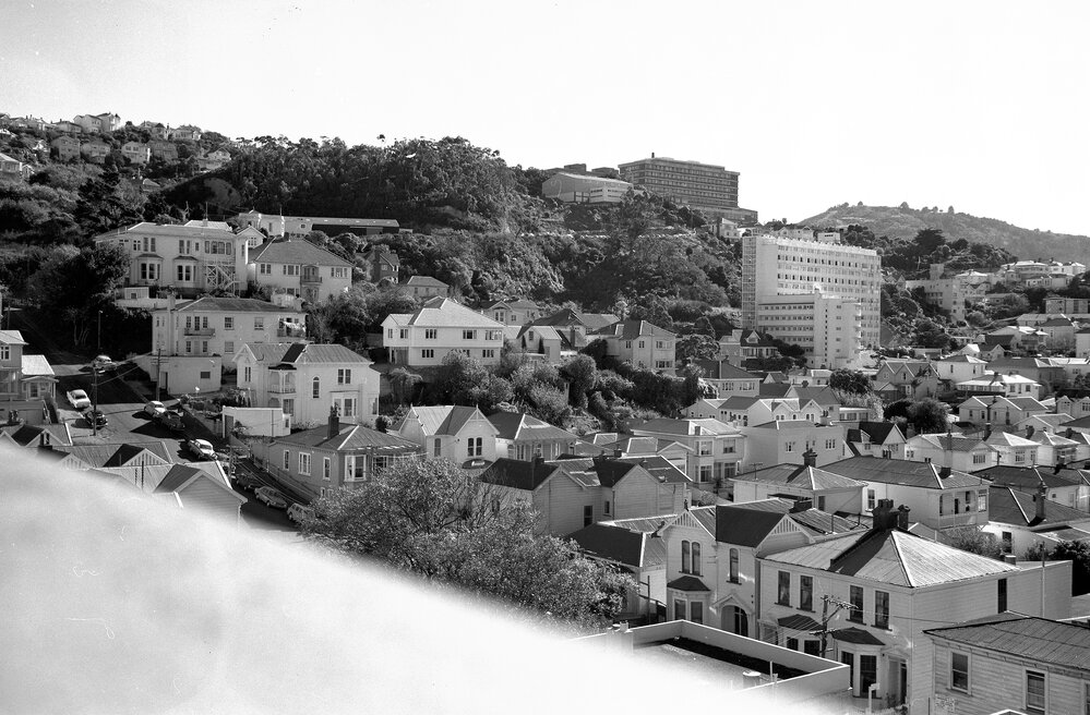 [View from roof of Dental Clinic, Willis Street, Wellington, looking towards The Terrace]
