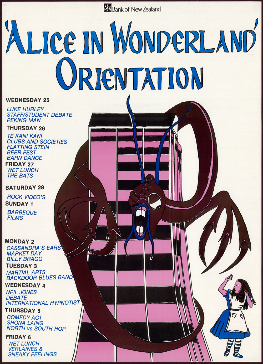 University of Otago 'Alice in Wonderland' Orientation festival 1987