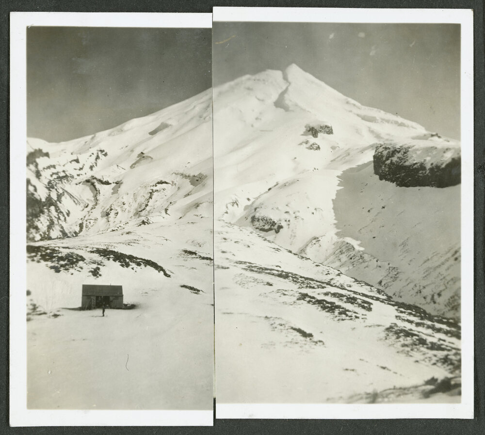 Manganui Hut with Egmont in background