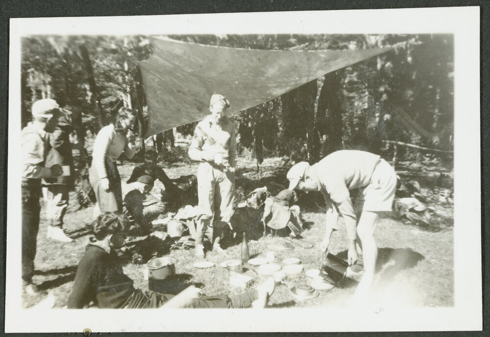 Breakfast. Advance party at BaseCamp