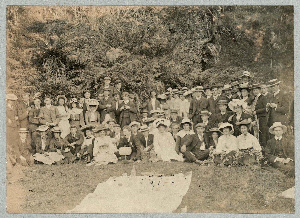 Photograph of students at picnic