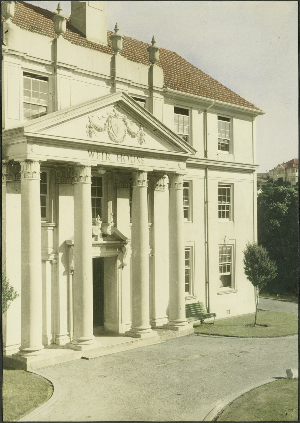 Colour photo of Weir House entrance