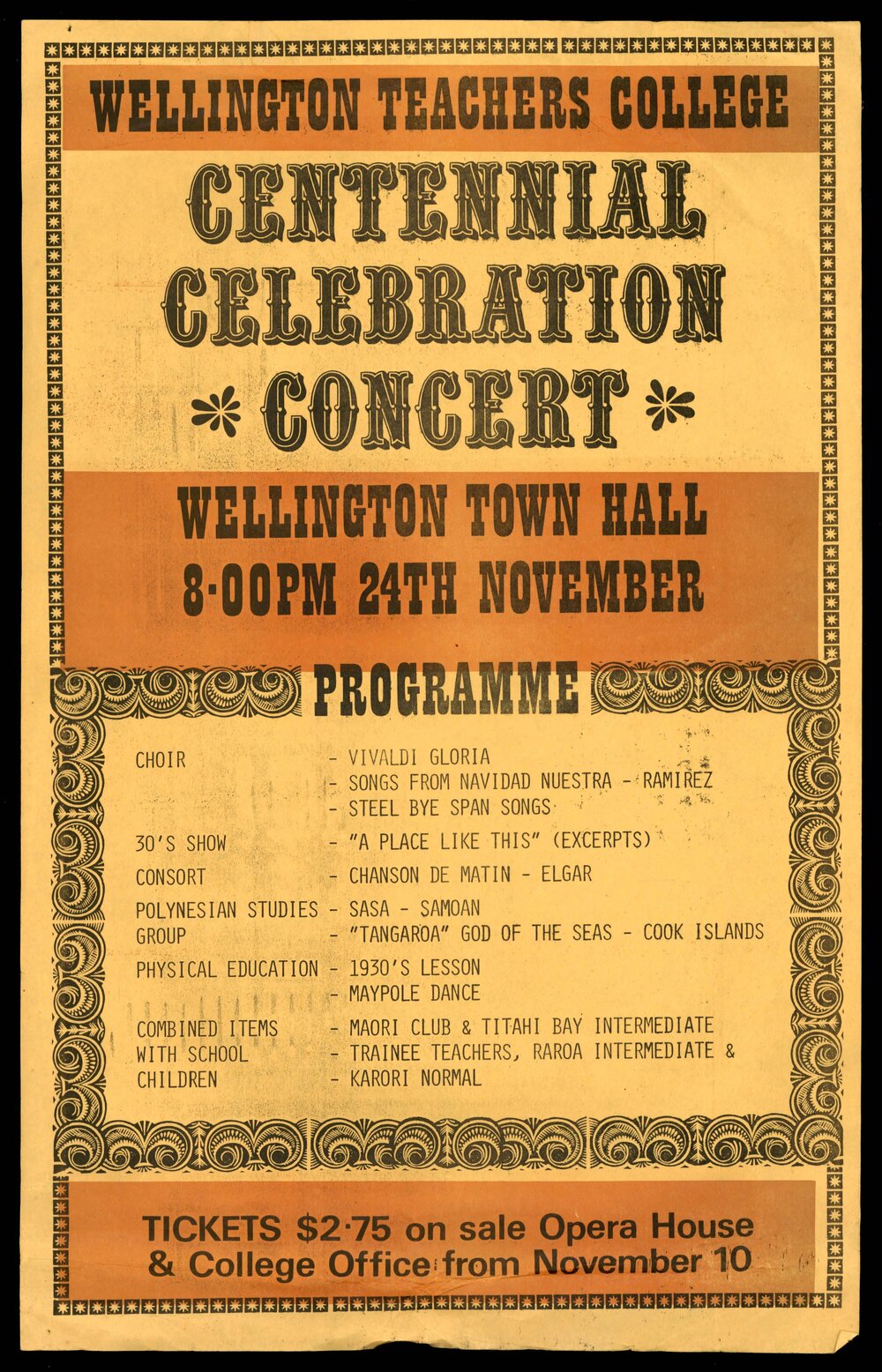 'Centennial Celebration Concert 1980' [orange]