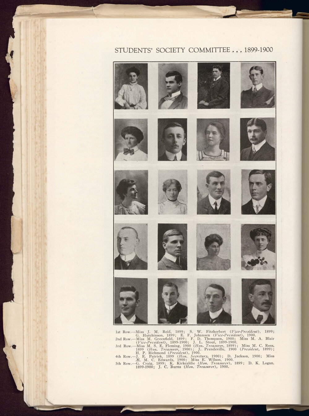 Victoria University of Wellington Students' Association Executive 1899-1900