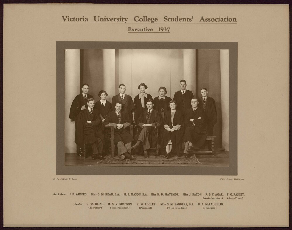 Victoria University of Wellington Students' Association Executive 1937