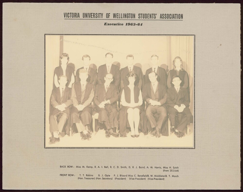 Victoria University of Wellington Students' Association Executive 1963-64