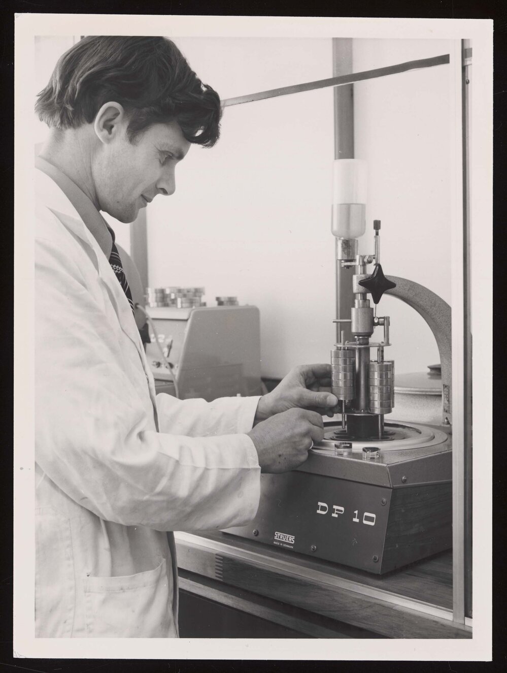 Person working with scientific equipment