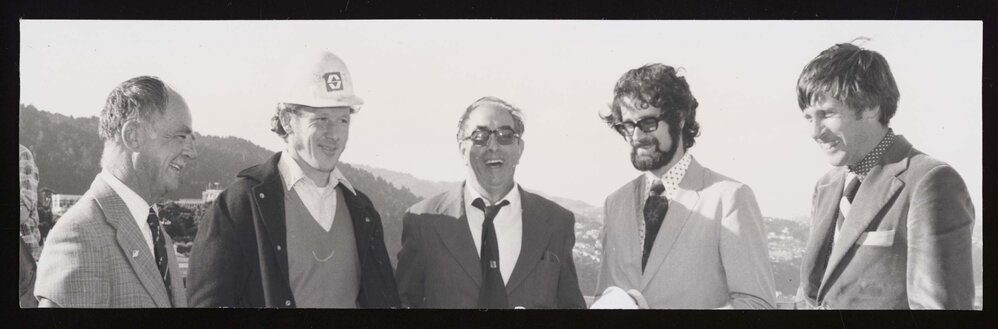 Five men involved in the Von Zedlitz Building contruction process