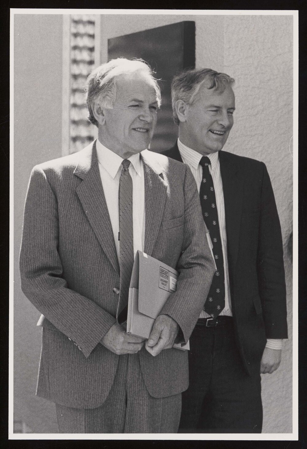 Prof. David Hall (University Grants Committee) and VC Prof. Leslie Holborow