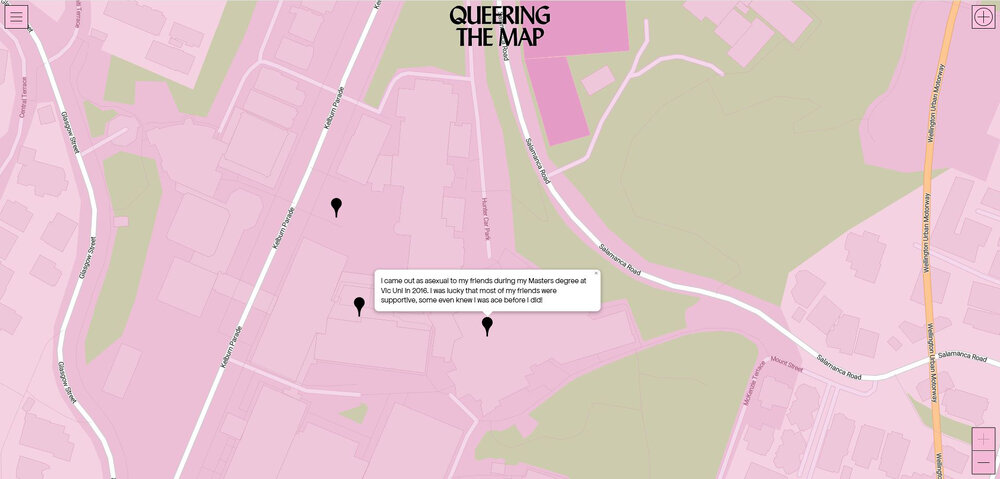 Queering the Map Kelburn Campus pin 1