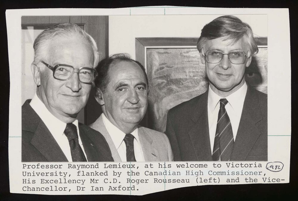 Professor Raymond Lemieux, Canadian High Commisionery Mr C.D. Roger Rousseau, and Vice-Chancellor, Dr Ian Axford