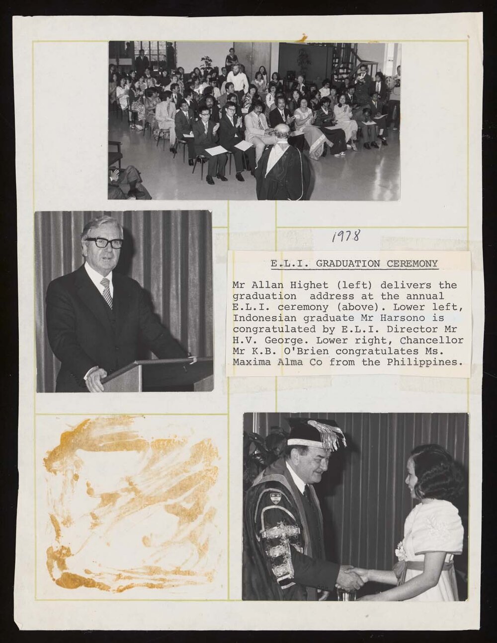 English Language Institute Graduation 1978