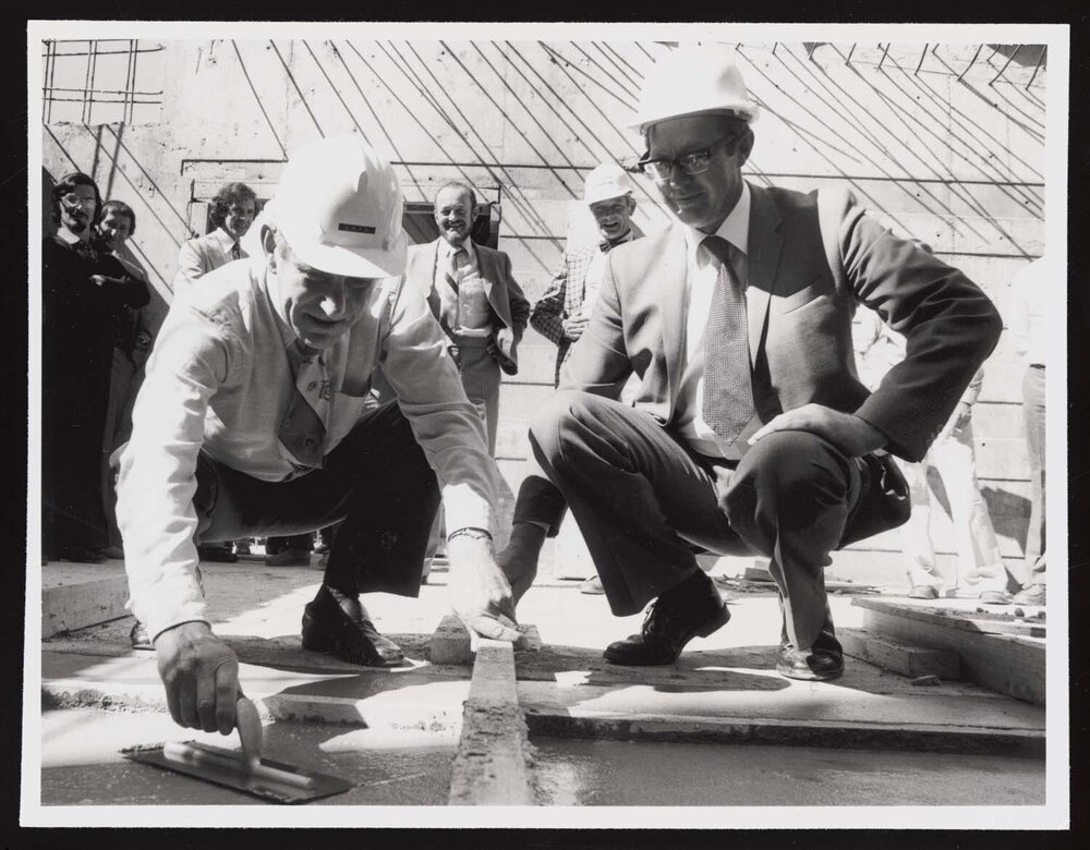 VC Dr D B C Taylor and Fletchers Construction Manager Tim Black