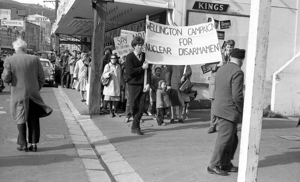 Campaign for Nuclear Disarmament protest march on Dixon St