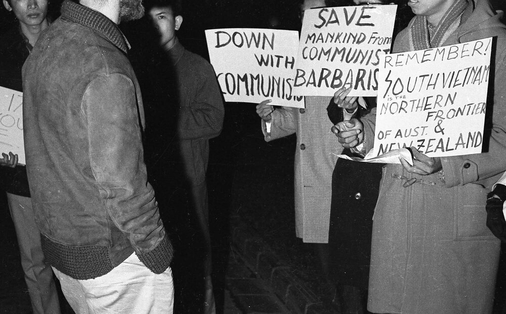 South Vietnamese demonstrators supporting USA forces in Vietnam 