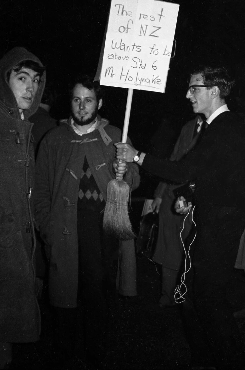 Students at night protest at Victoria University