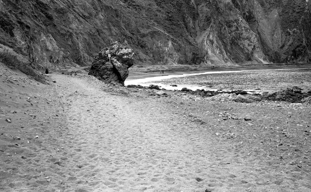 Beach access road at Red Rocks