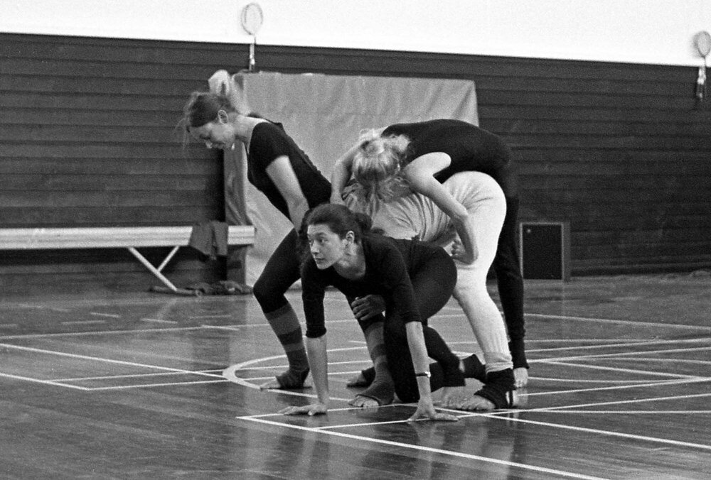 Gymnastics quartet practice in the Victoria University gym [2]