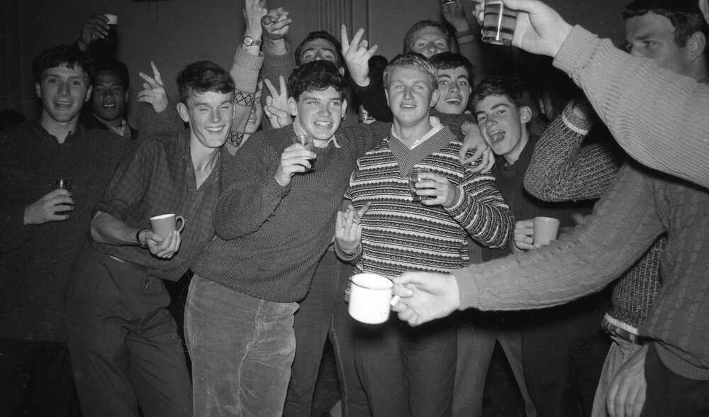 Weir House residents at a party