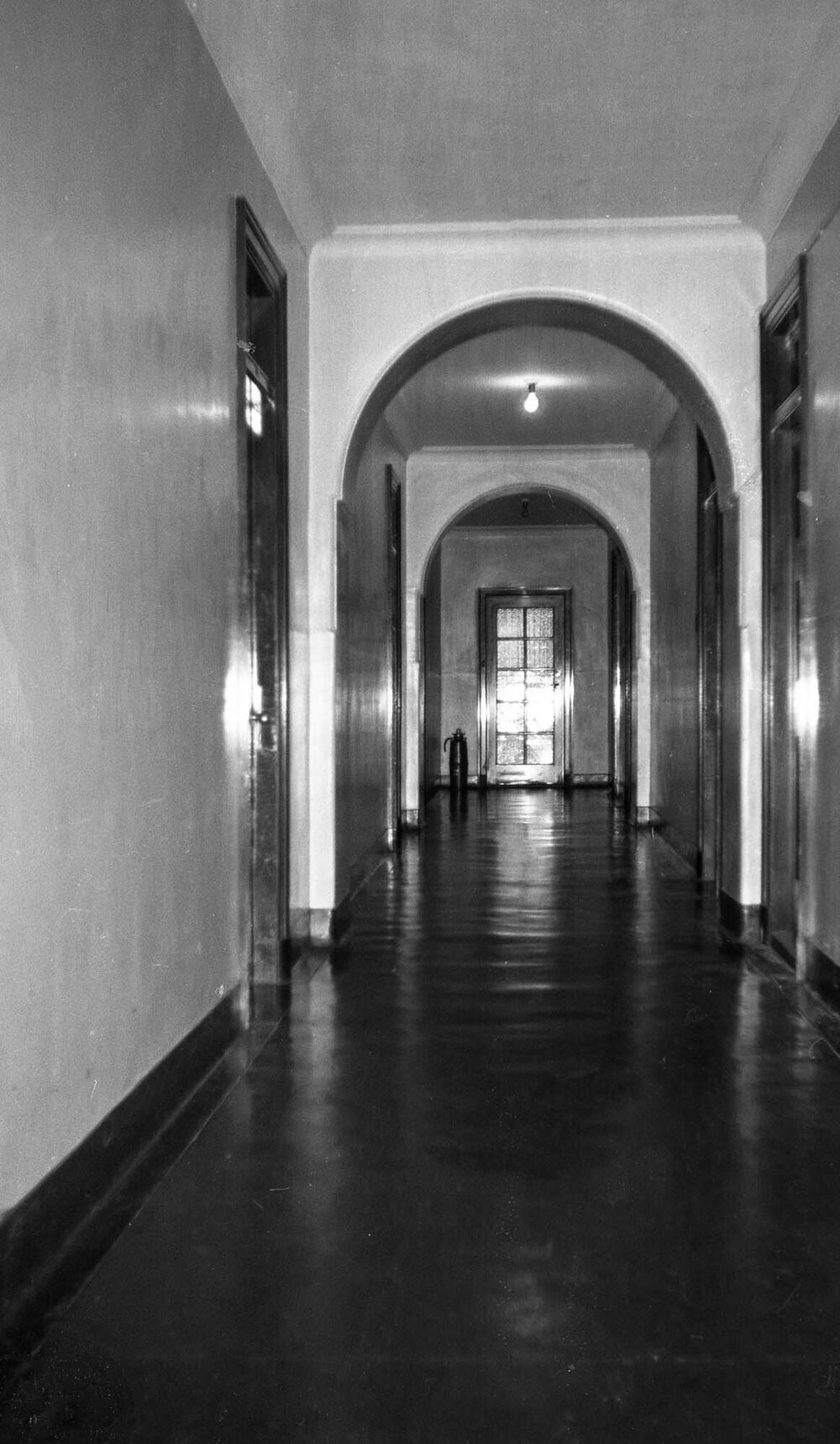 Empty corridor in Weir House