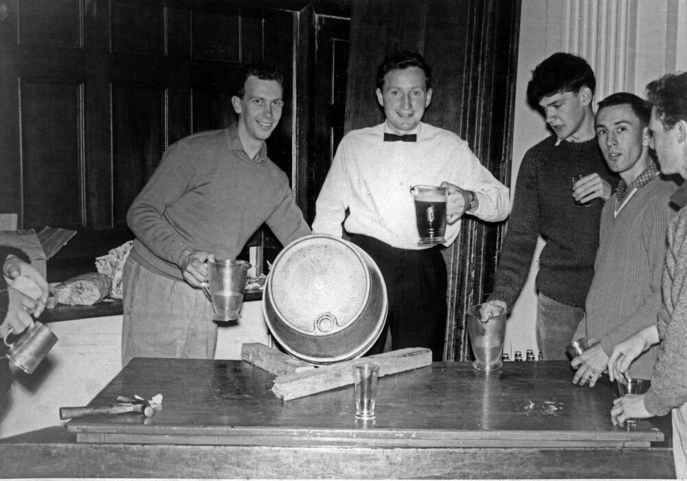 Weir students at a beer night