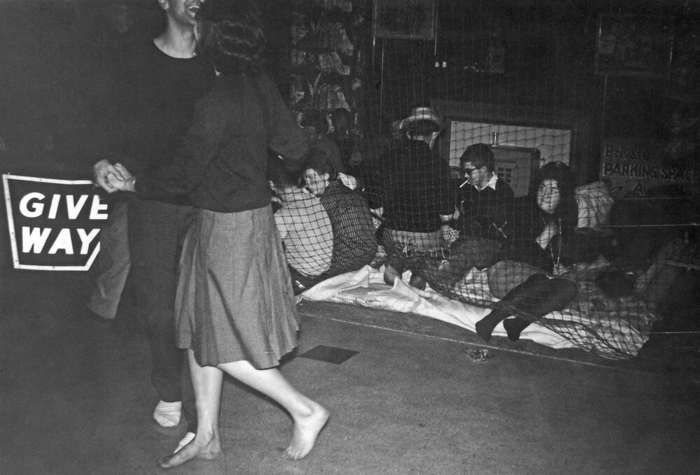 Weir House residents at a student flat party