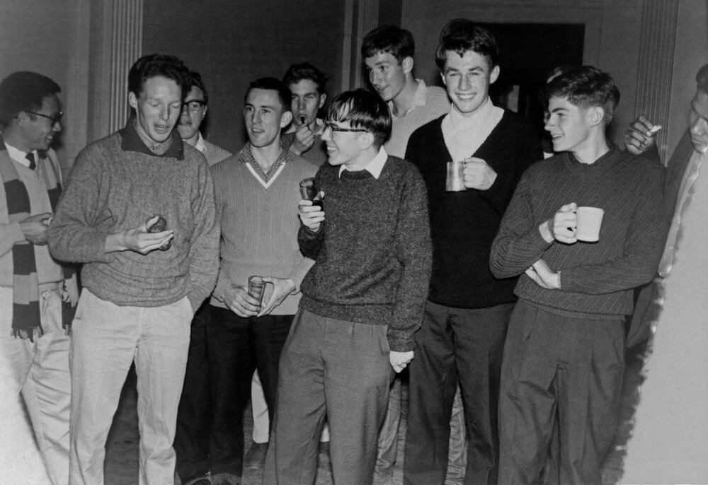 Students drinking at Weir House