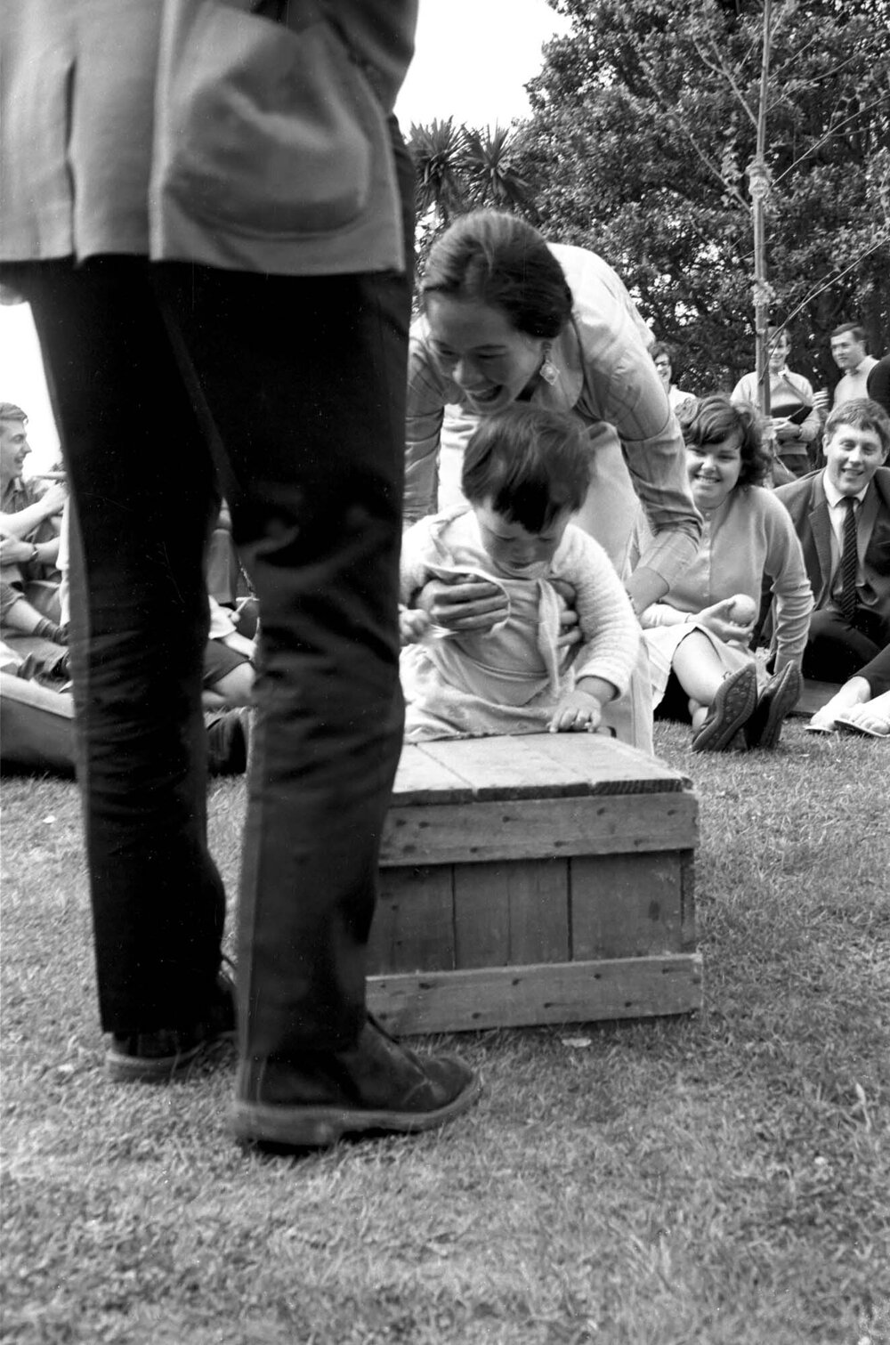 Toddler at the weekly student forum