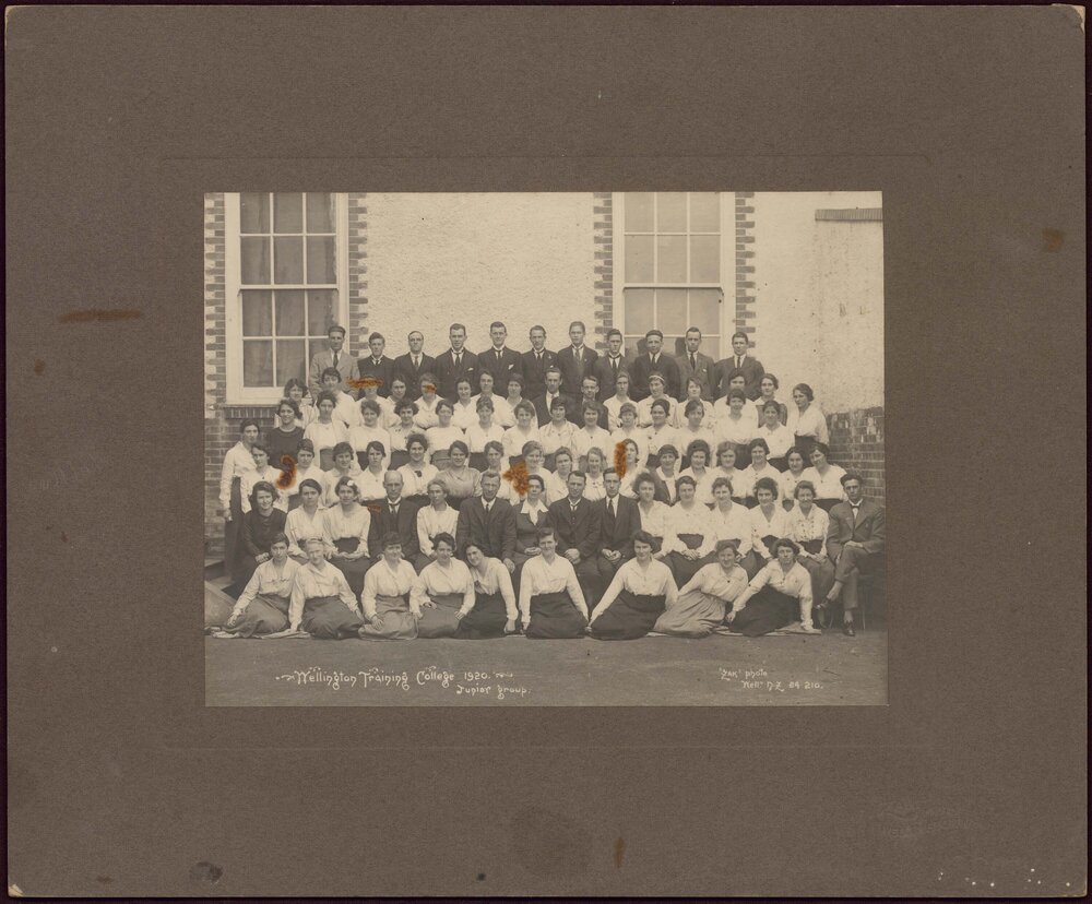 Wellington Teachers Training College Staff and Students Junior Group 1920