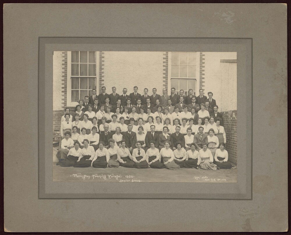 Wellington Teachers Training College Staff and Students Senior Group 1920