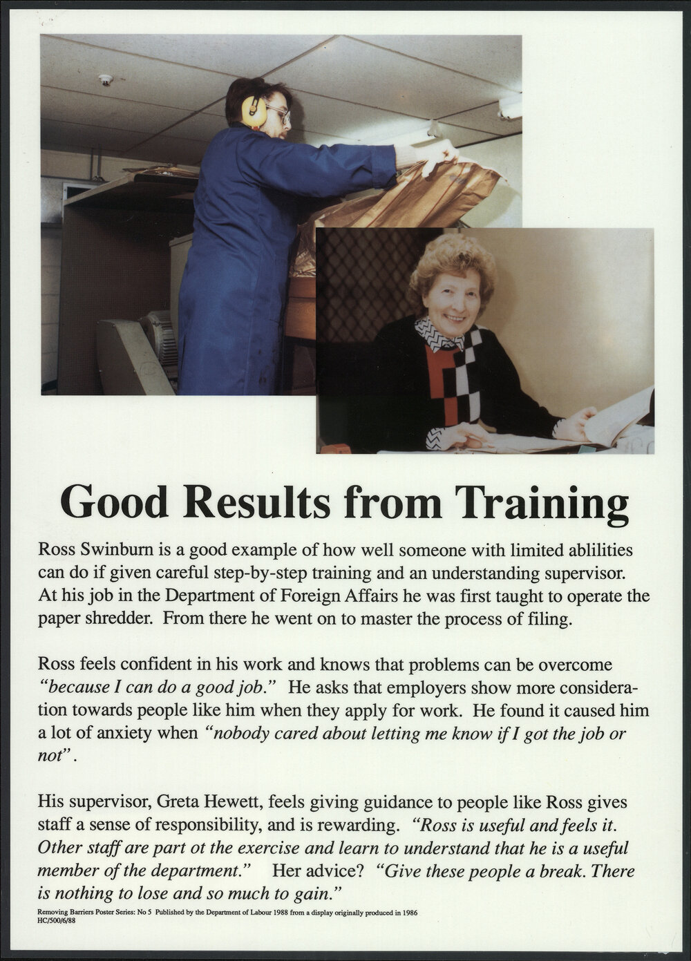 'Good Results from Training'