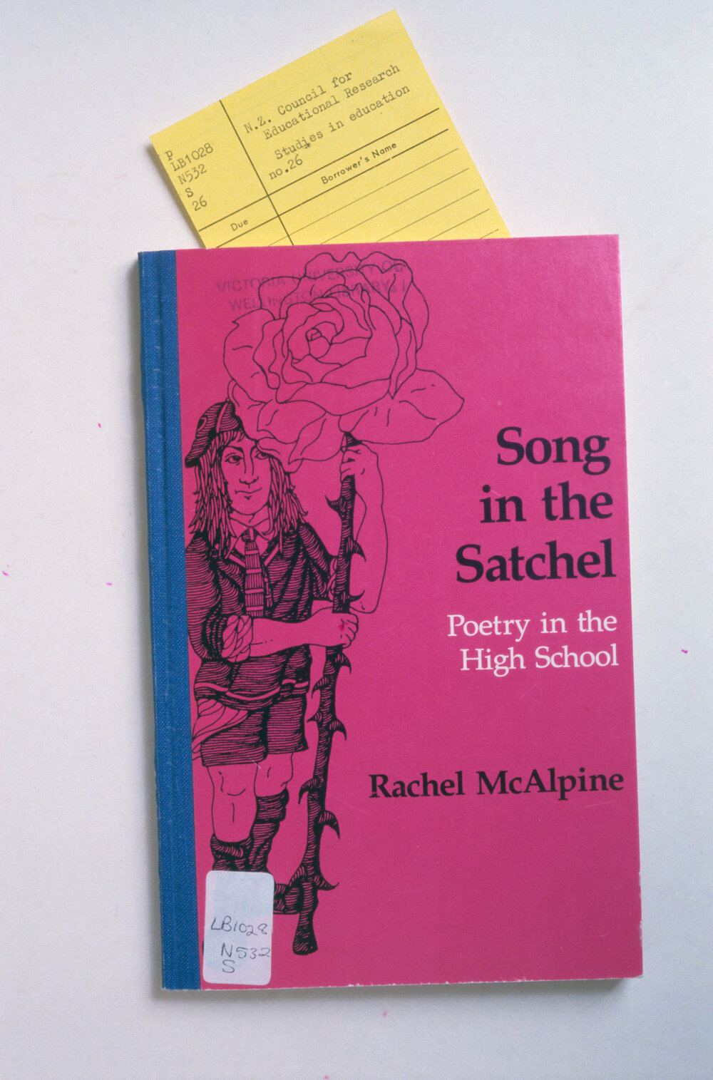 Slide 13 Three day book 'Song in the Satchel' with library card