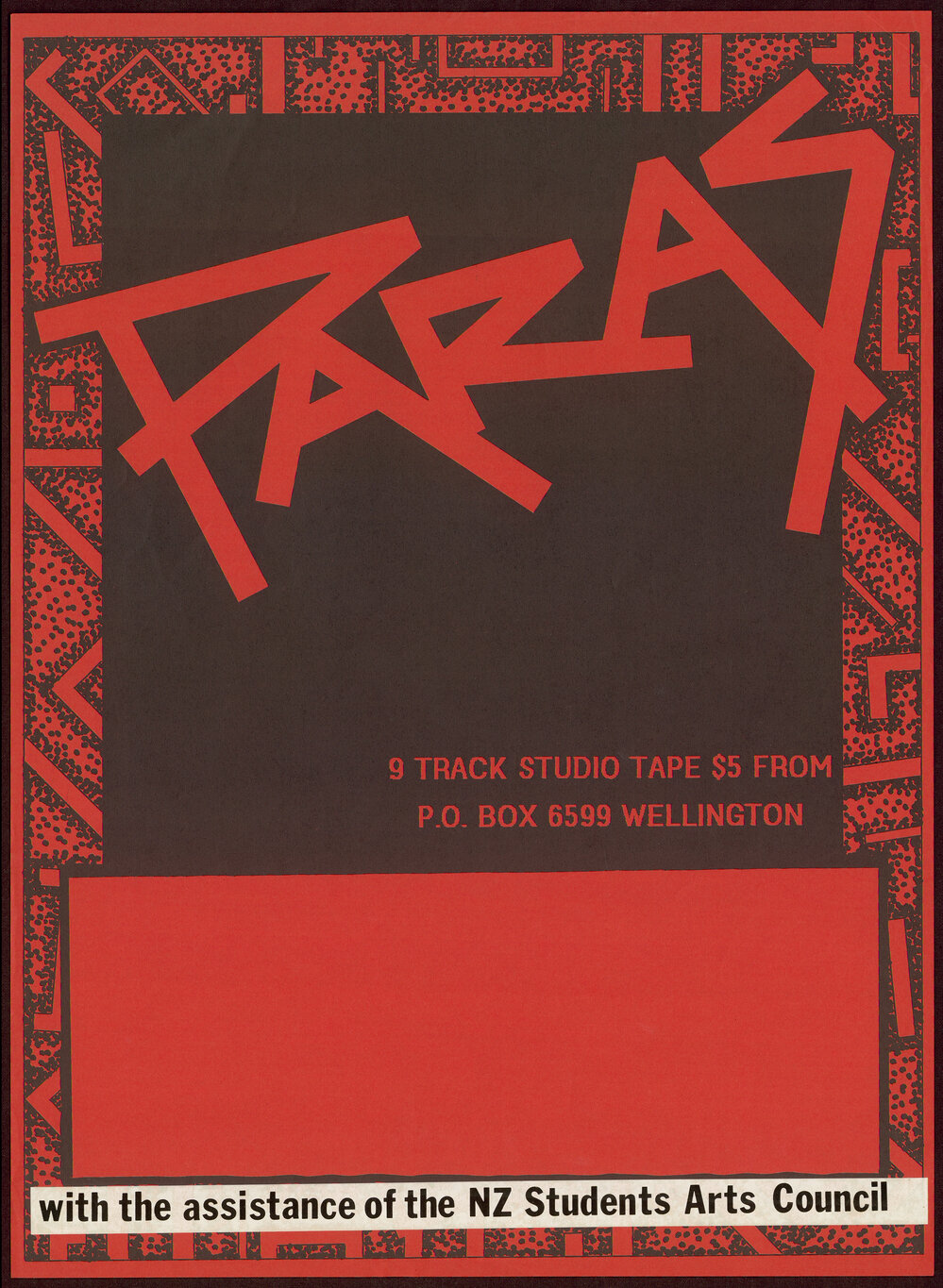 Paras: 9 track studio tape. [red poster]
