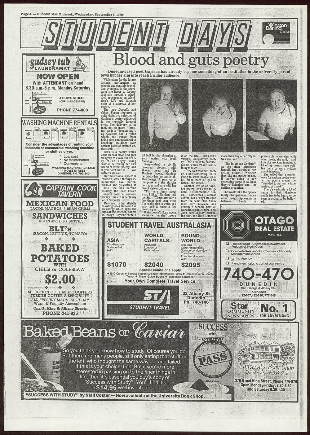 Student Days: Blood and guts poetry.