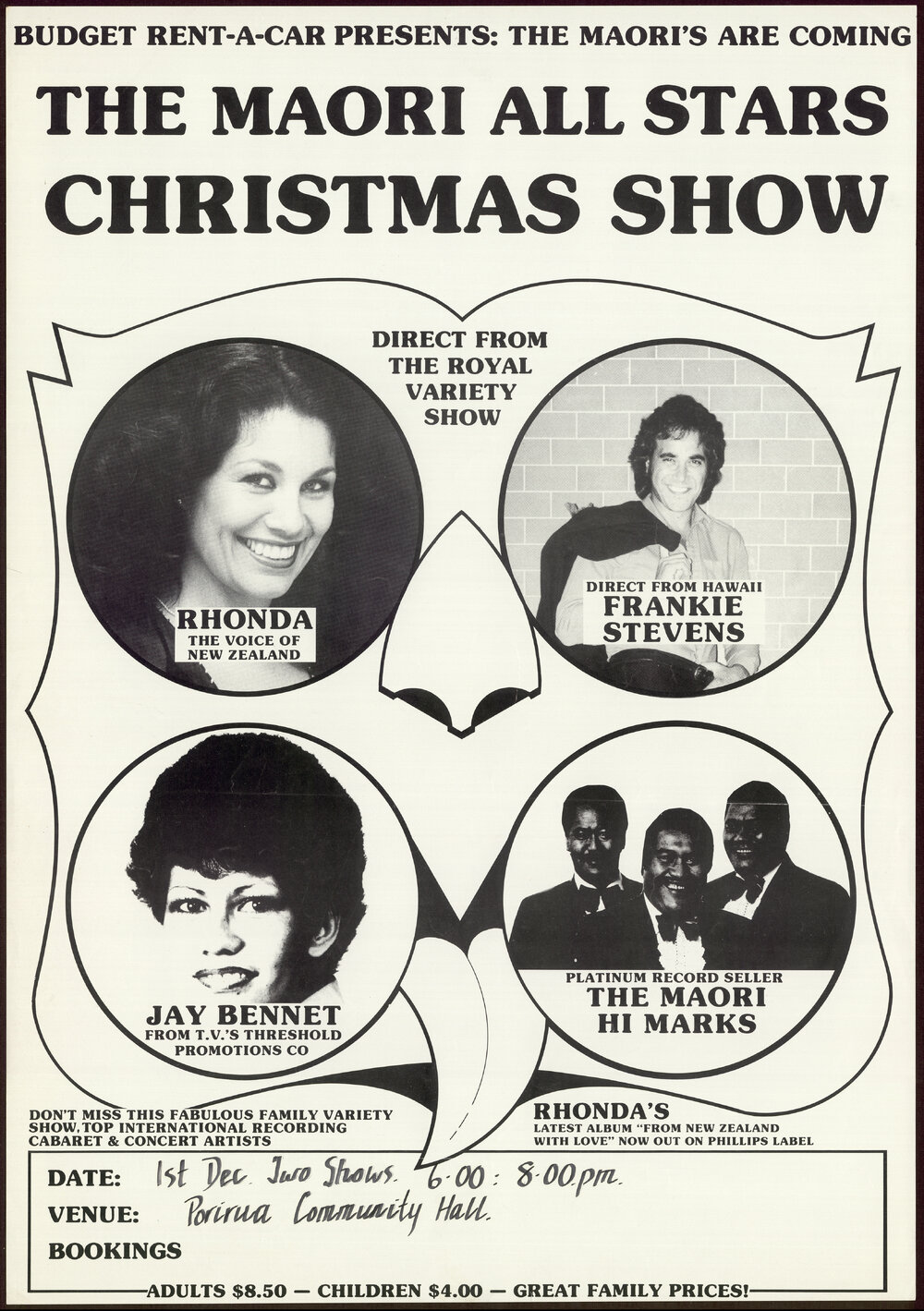 Maori's are coming: The Maori All Stars Christmas Show.