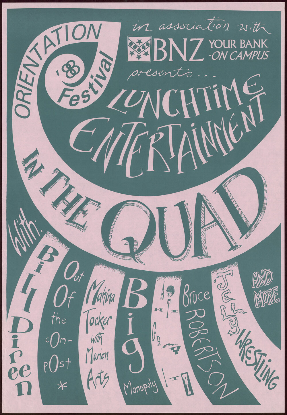 Orientation '88 Festival: Lunchtime entertainment in the Quad.