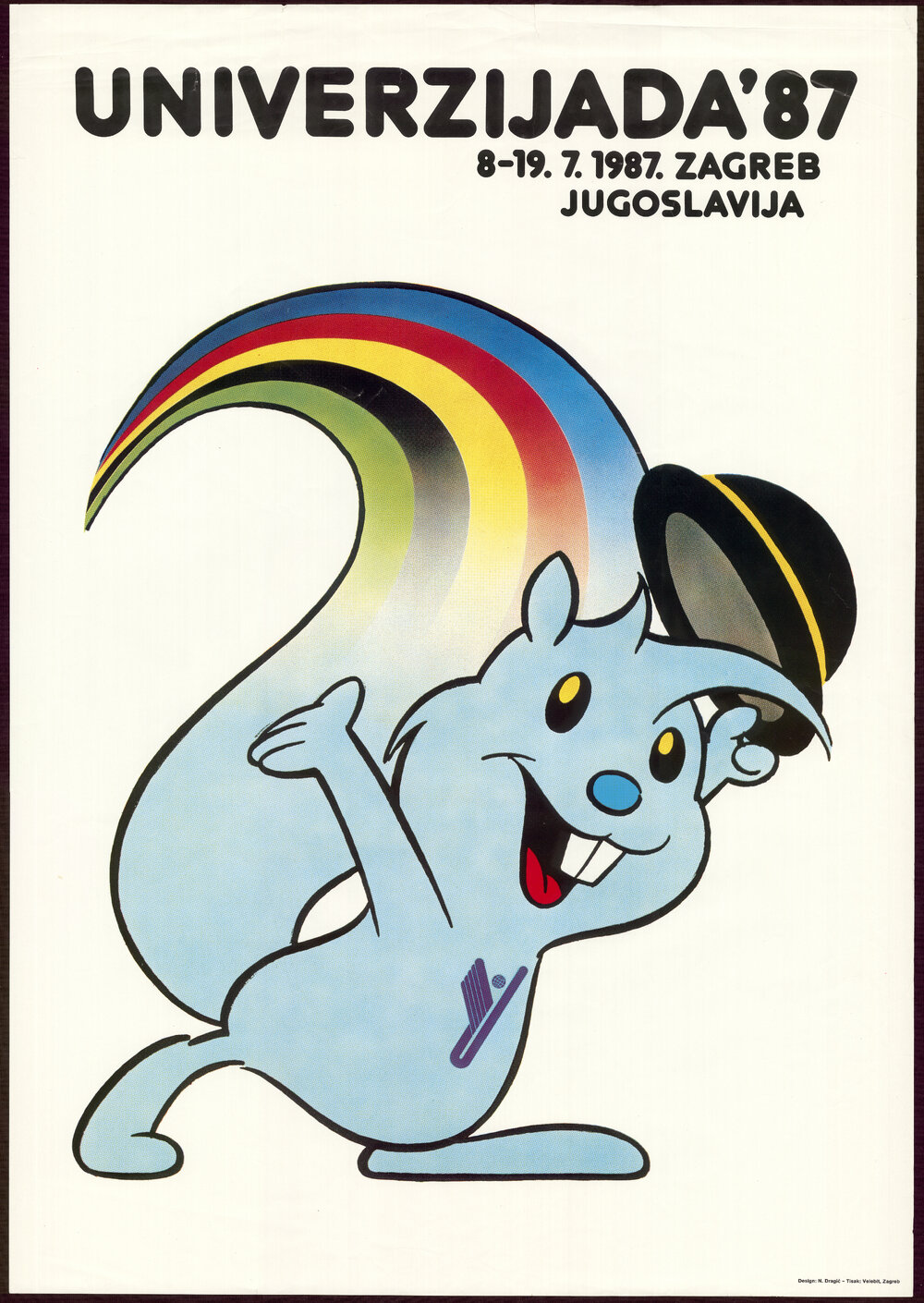 Univerzijada '87, 8-19.7.1987. Zagreb, Jugoslavia [Squirrel].
