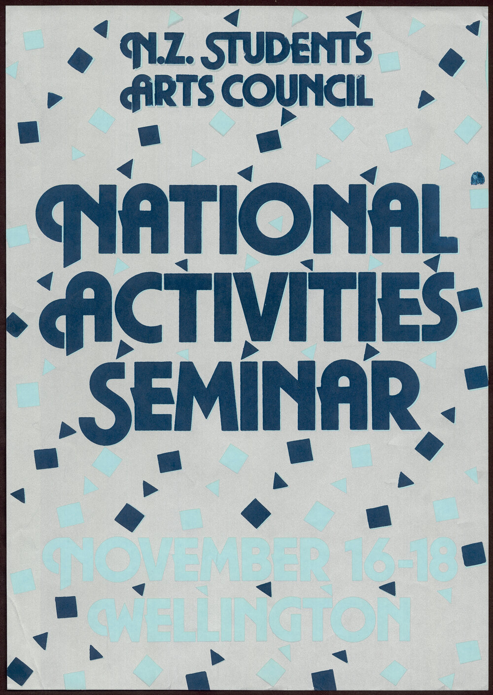 National Activities Seminar, November 16-18, Wellington [blue]
