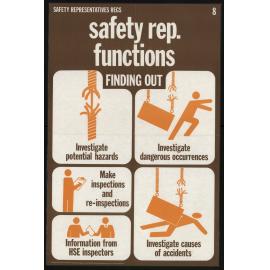 'safety rep- functions, Finding Out'