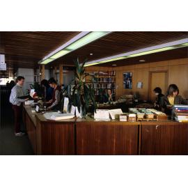 Slide 44 Library staff working at circulation and issue desk