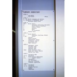 Slide 72 Library directory sign