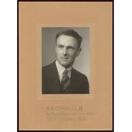 Portrait of Herbert Wild, Acting Warden, Weir House