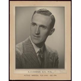 Portrait of Arthur Barker, Warden, Weir House