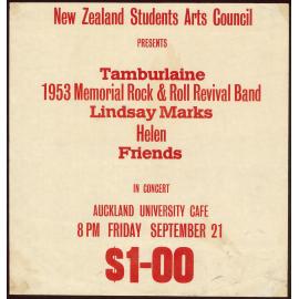 Tamburlaine: 1953 Memorial Rock & Roll Revival Band.