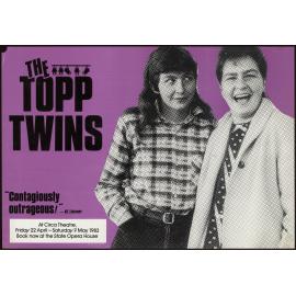 Topp Twins at Circa Theatre, Friday 22 April - Saturday 7 May 1983.