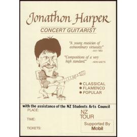 Jonathon Harper, Concert guitarist. NZ Tour.